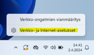 Unohda verkko kohta 1